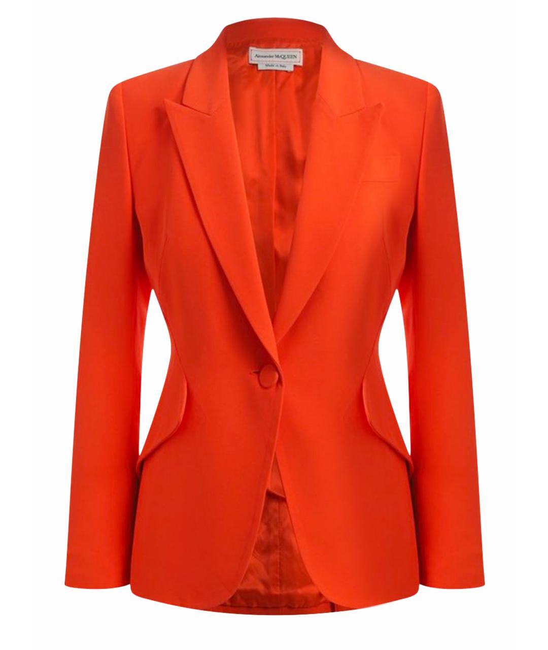 ALEXANDER MCQUEEN Оранжевый вискозный жакет/пиджак, фото 1