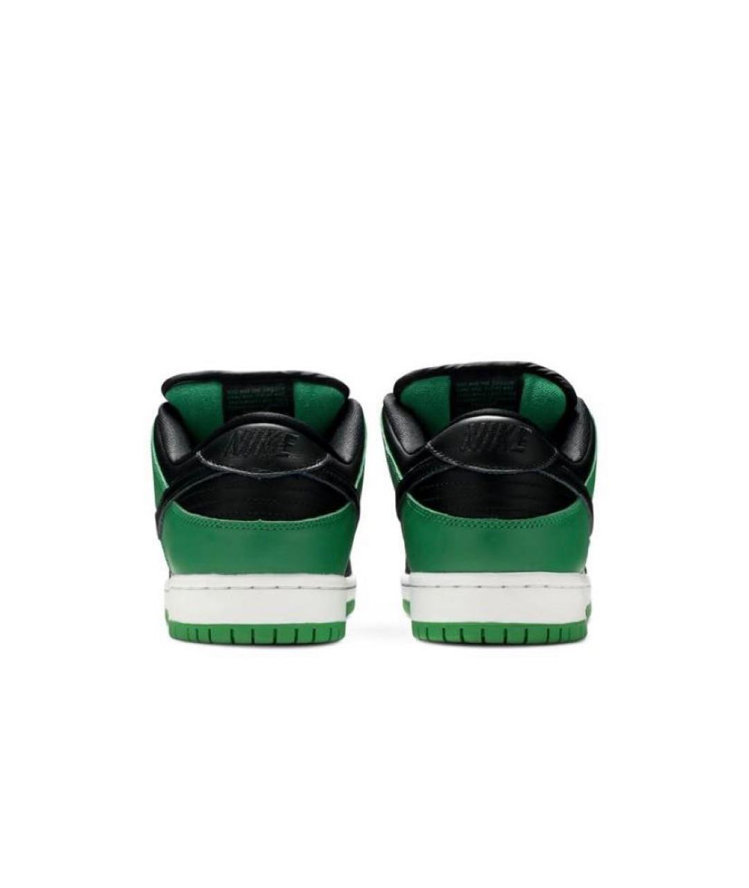 NIKE Зеленые кожаные низкие кроссовки / кеды, фото 5