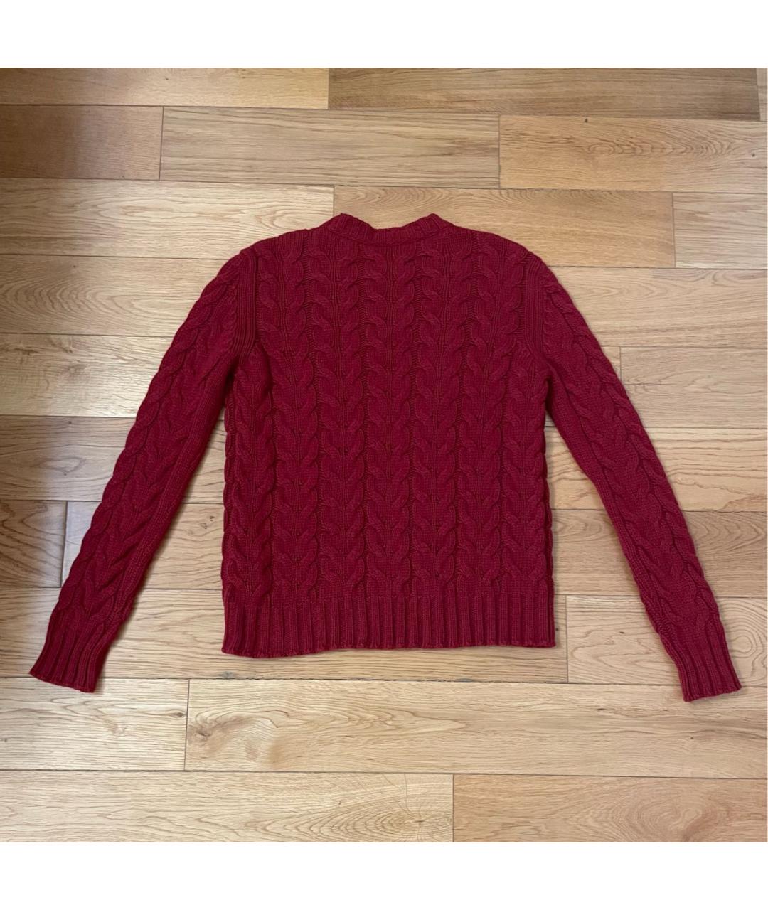 MAX MARA Бордовый шерстяной джемпер / свитер, фото 4