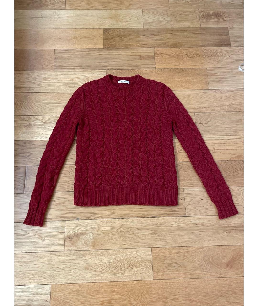 MAX MARA Бордовый шерстяной джемпер / свитер, фото 2
