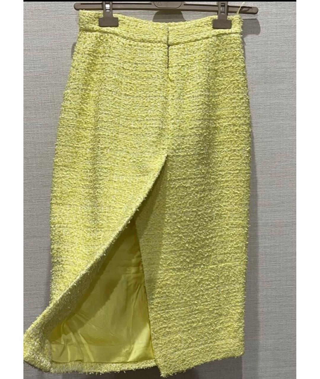 CHANEL PRE-OWNED Желтый хлопковый костюм с юбками, фото 5