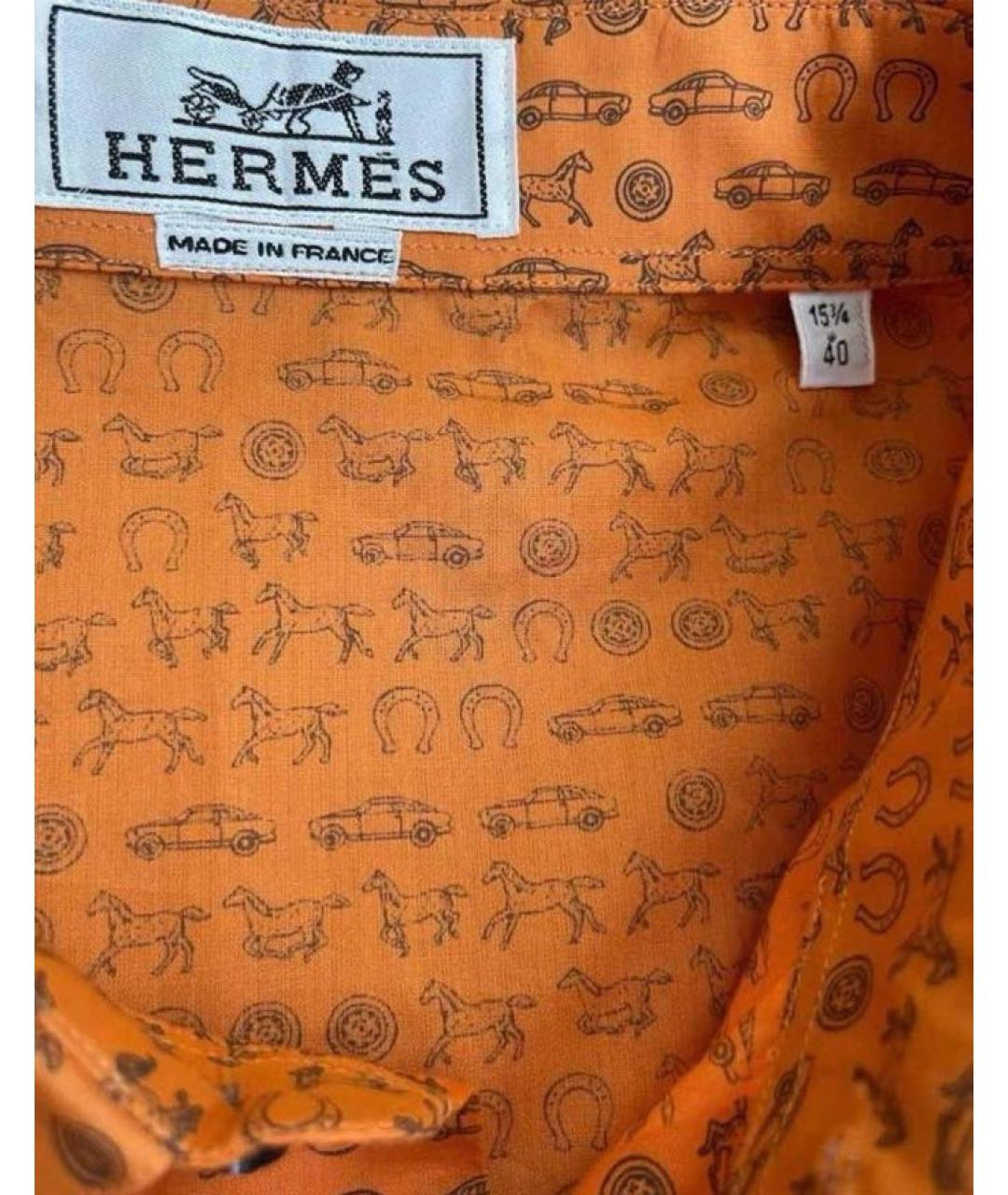 HERMES Мульти хлопковая кэжуал рубашка, фото 5