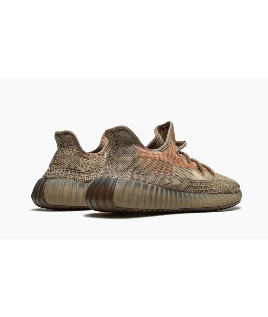 ADIDAS YEEZY Оранжевое текстильные низкие кроссовки / кеды, фото 3