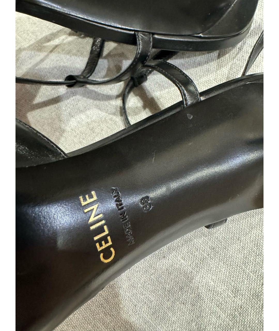 CELINE PRE-OWNED Черные кожаные туфли, фото 8