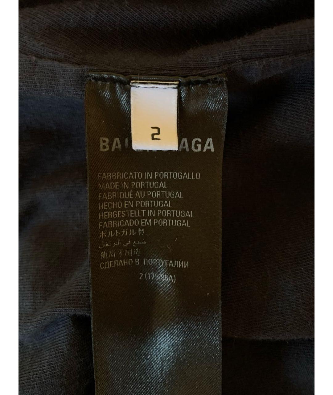 BALENCIAGA Черная хлопковая куртка, фото 4