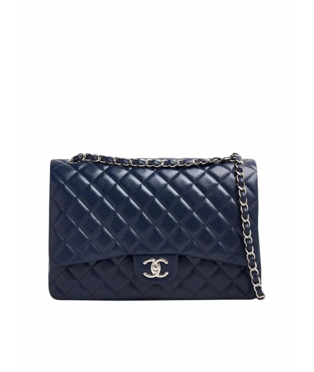 CHANEL PRE-OWNED Темно-синяя кожаная сумка через плечо, фото 1