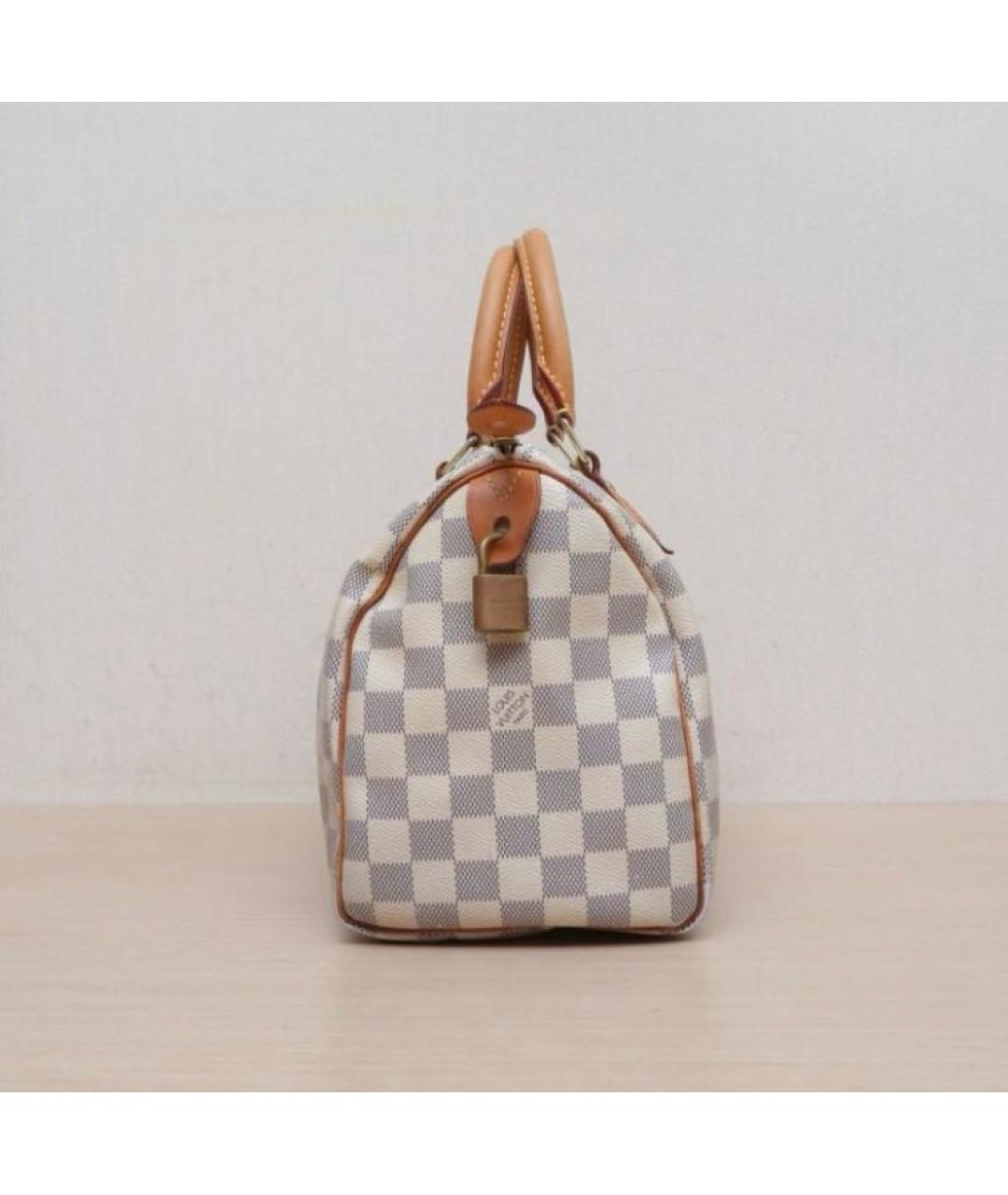 LOUIS VUITTON Бежевая кожаная сумка тоут, фото 4