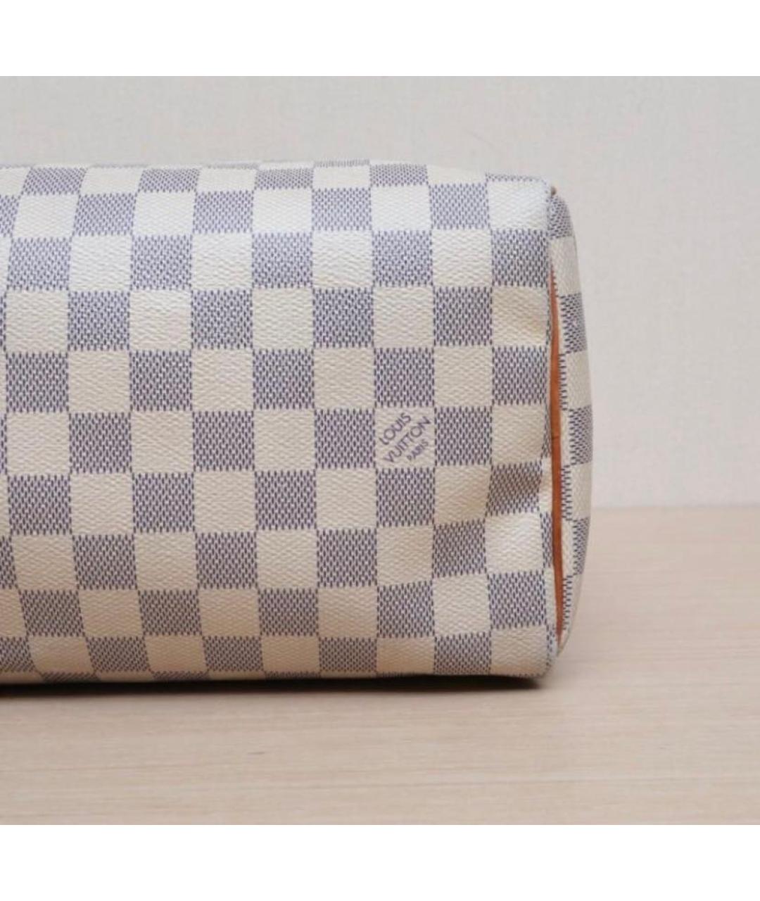 LOUIS VUITTON Бежевая кожаная сумка тоут, фото 7
