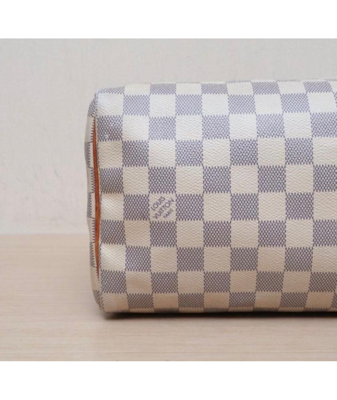 LOUIS VUITTON Бежевая кожаная сумка тоут, фото 6