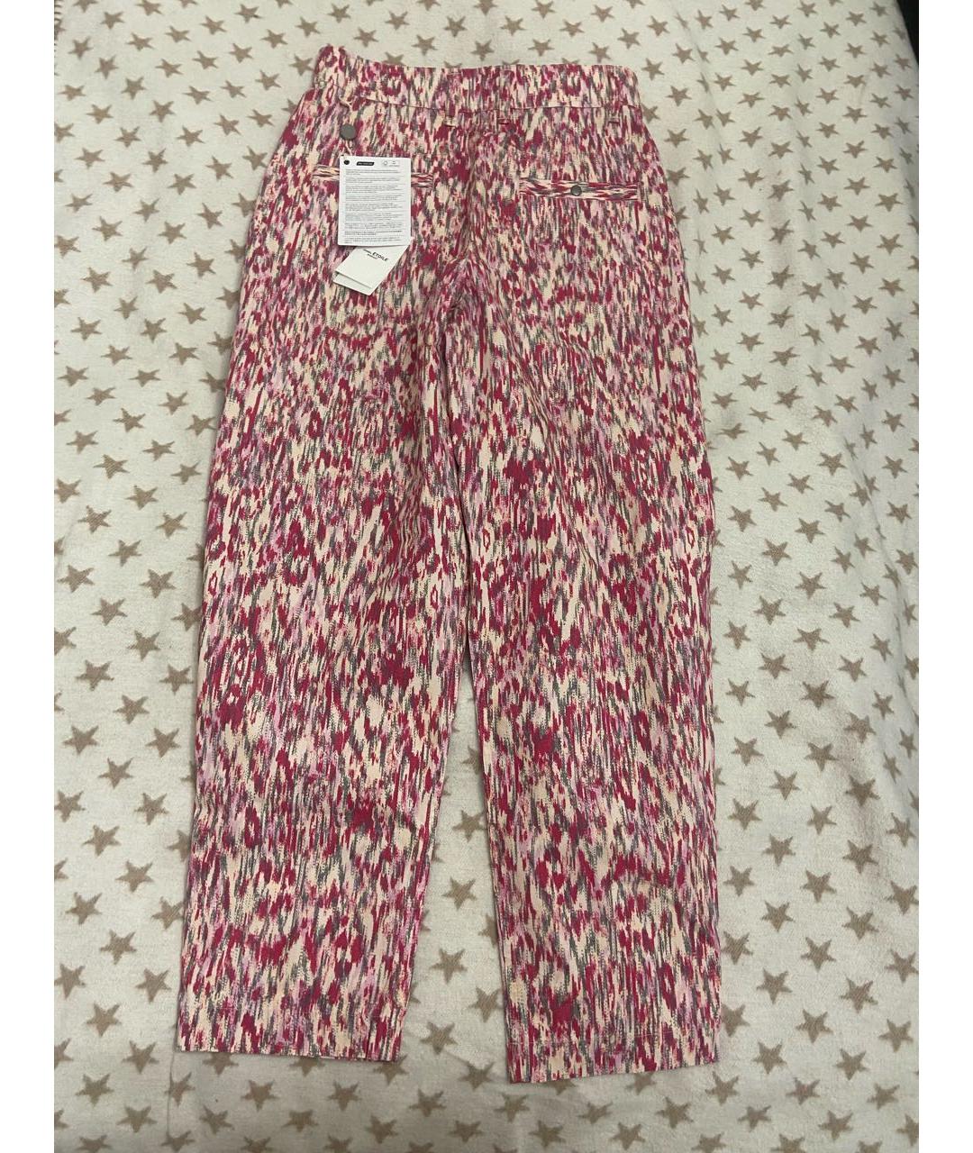 ISABEL MARANT ETOILE Розовые хлопковые брюки широкие, фото 6
