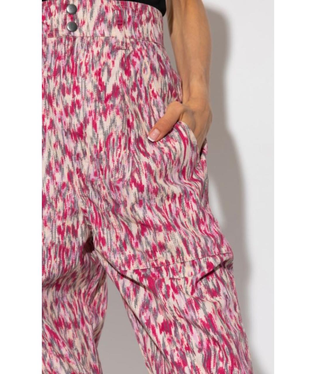 ISABEL MARANT ETOILE Розовые хлопковые брюки широкие, фото 8