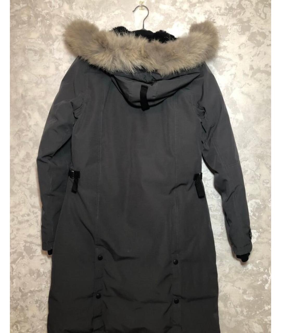 CANADA GOOSE Антрацитовая полиэстеровая парка, фото 2