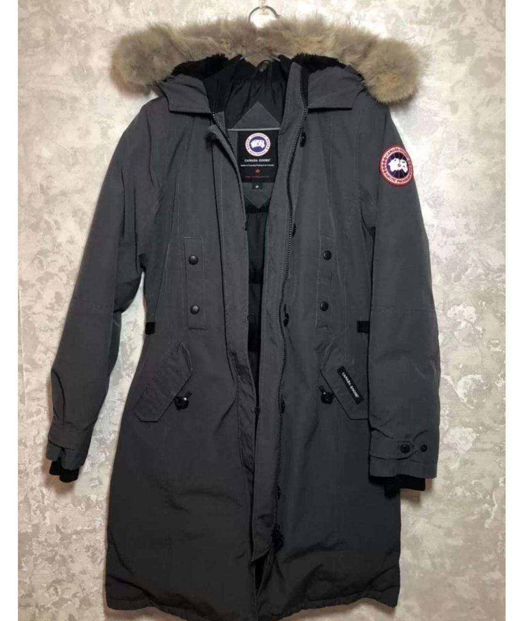 CANADA GOOSE Антрацитовая полиэстеровая парка, фото 7