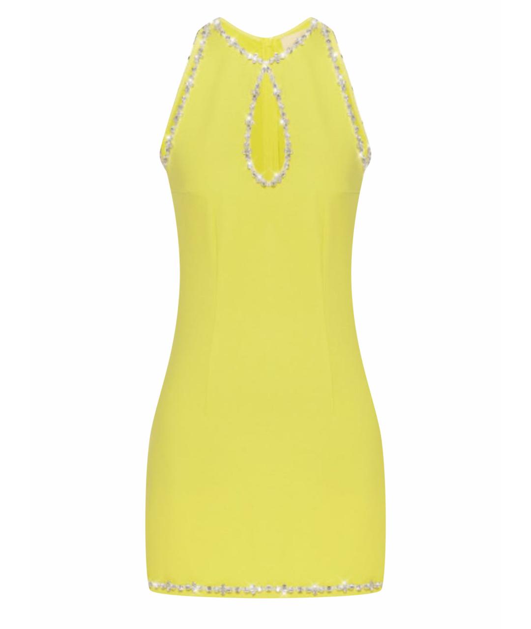 YANA DRESS Желтое вискозное коктейльное платье, фото 1