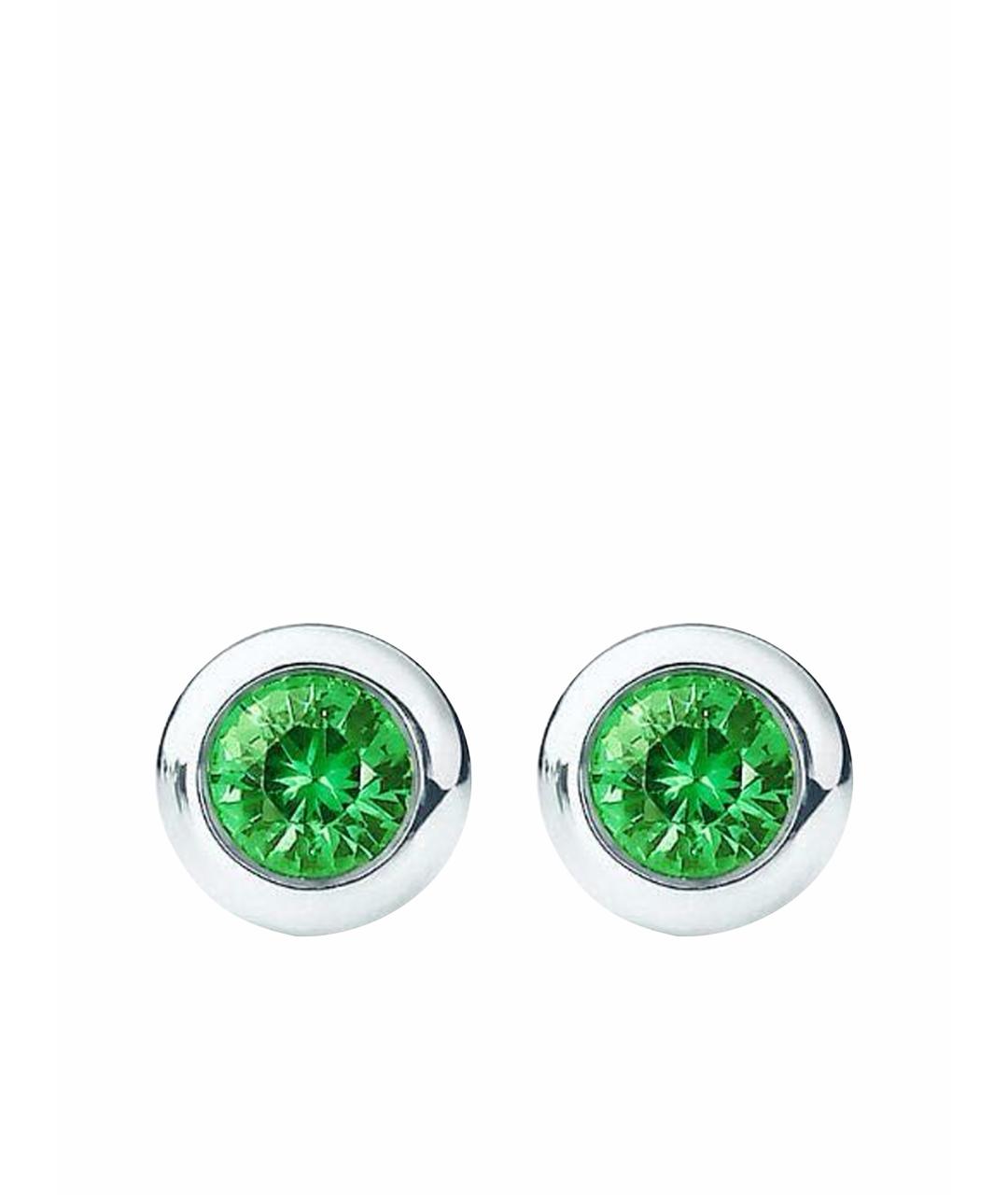 TIFFANY&CO Зеленые серебряные серьги, фото 1