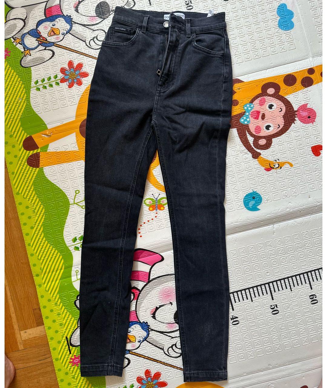 DOLCE&GABBANA Антрацитовые хлопковые джинсы слим, фото 8