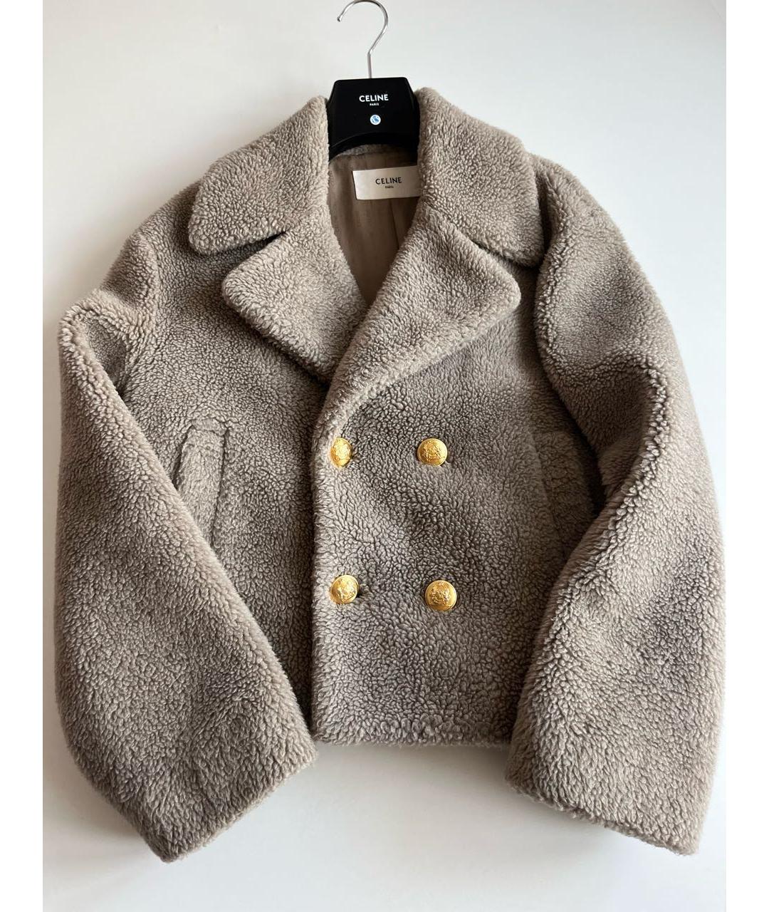 CELINE PRE-OWNED Бежевое кашемировое пальто, фото 5
