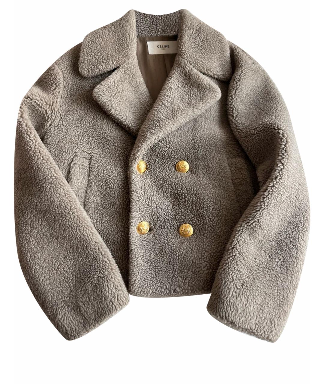 CELINE PRE-OWNED Бежевое кашемировое пальто, фото 1