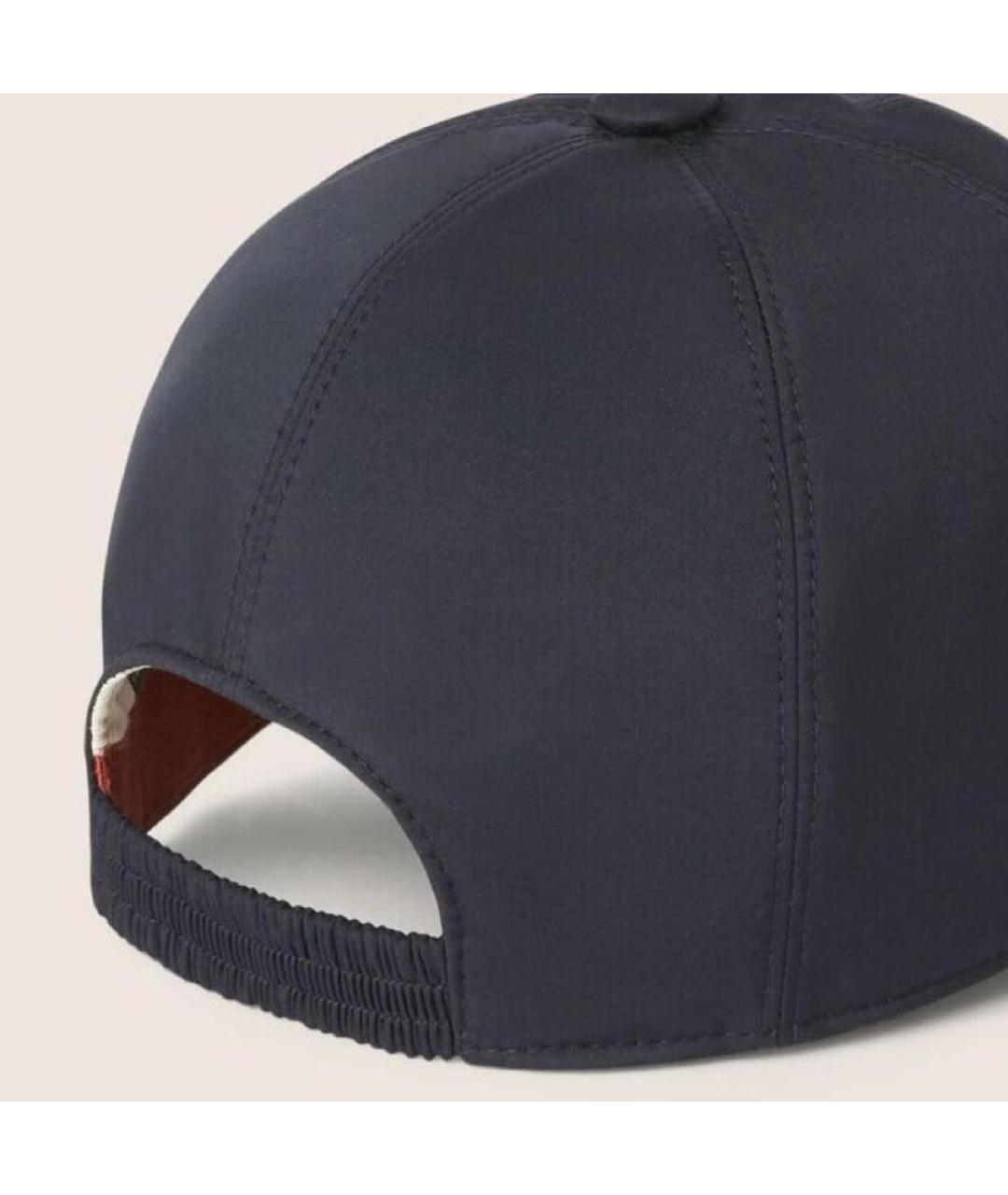 LORO PIANA Темно-синяя синтетическая кепка/бейсболка, фото 4