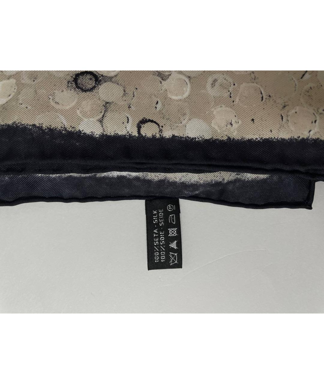 CHANEL PRE-OWNED Черный шелковый платок, фото 3