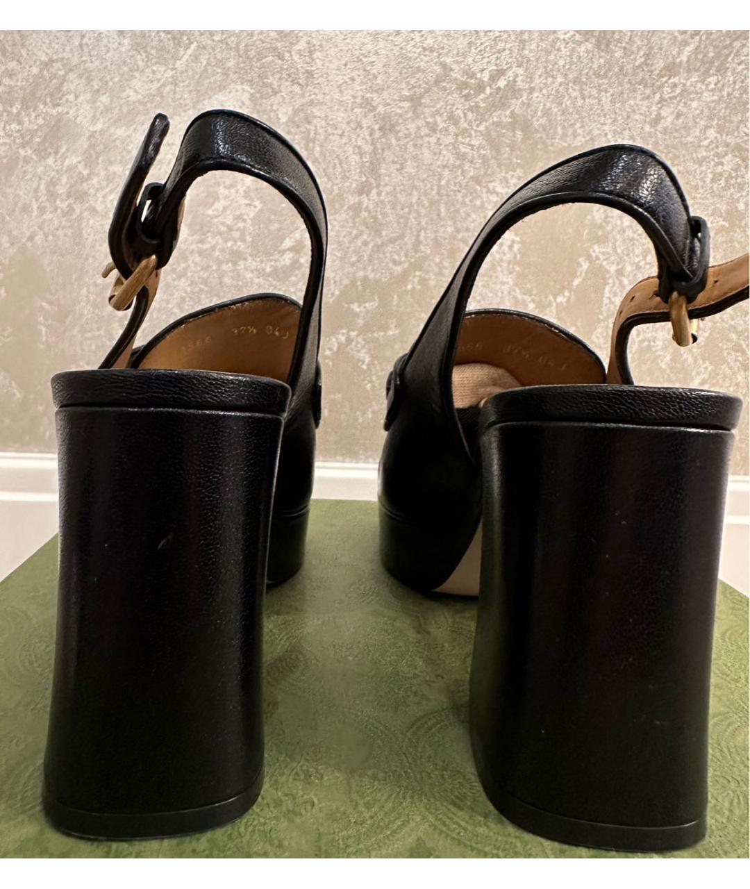 GUCCI Черные кожаные лоферы, фото 4