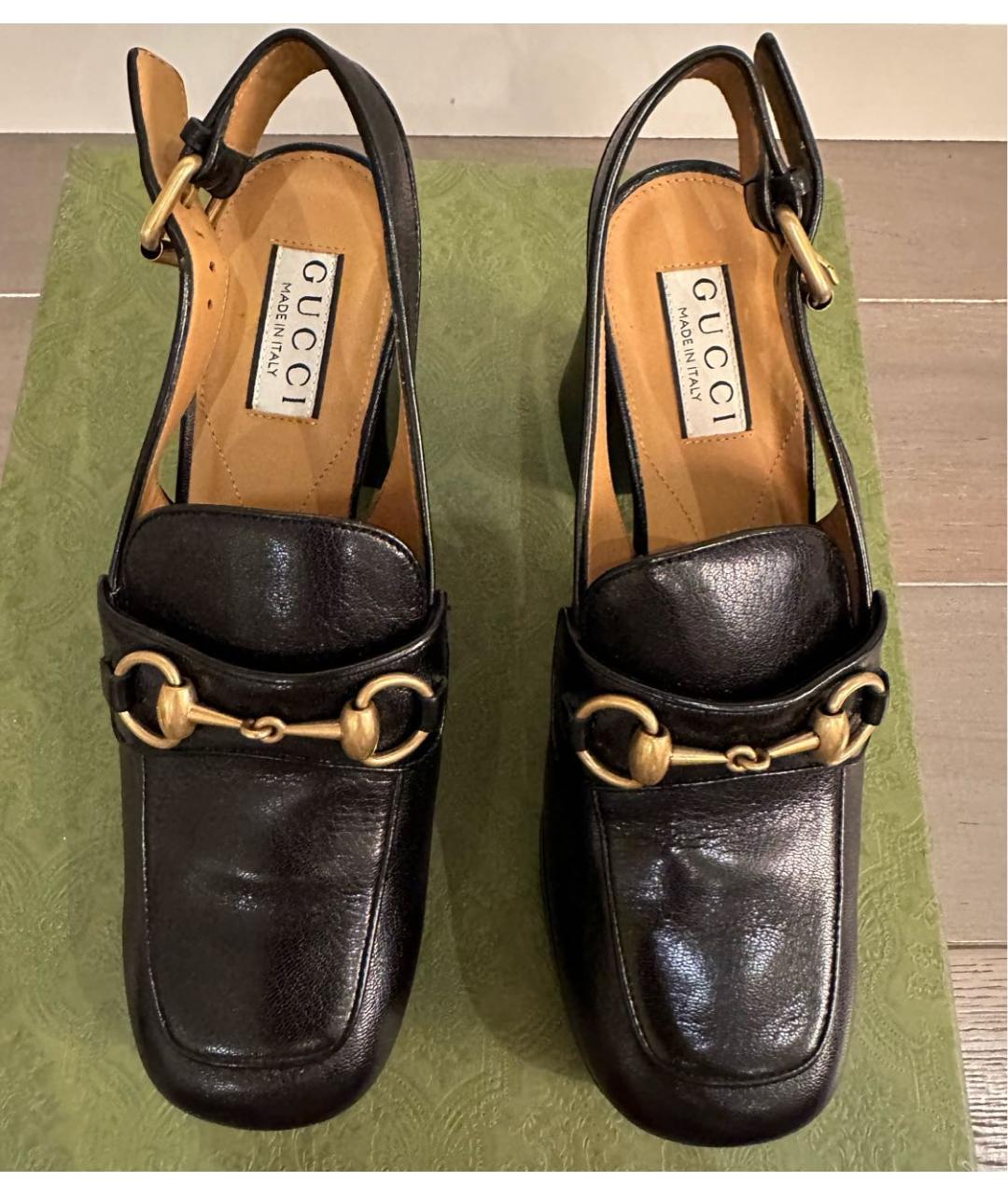 GUCCI Черные кожаные лоферы, фото 3