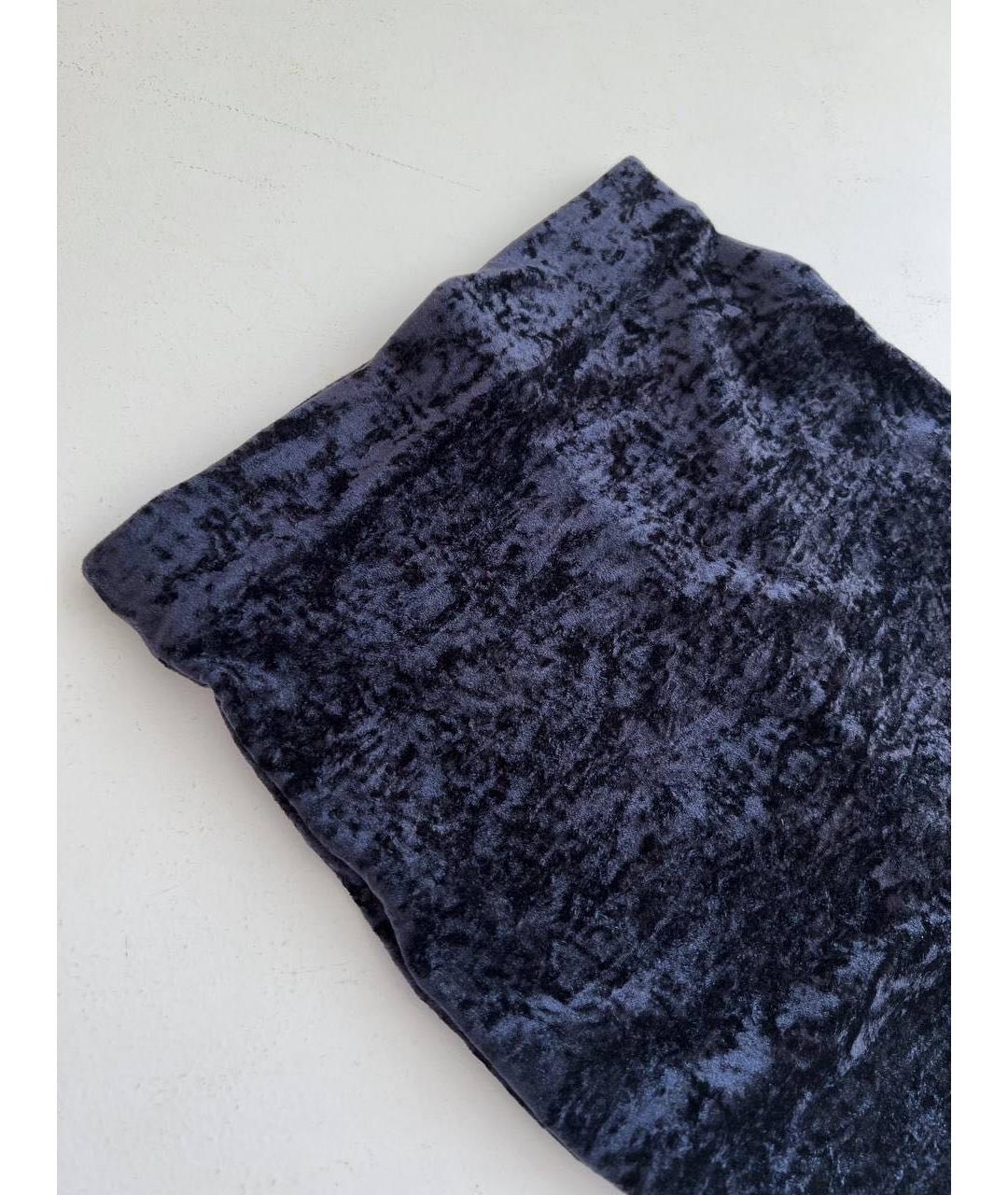BALENCIAGA Темно-синяя юбка миди, фото 4