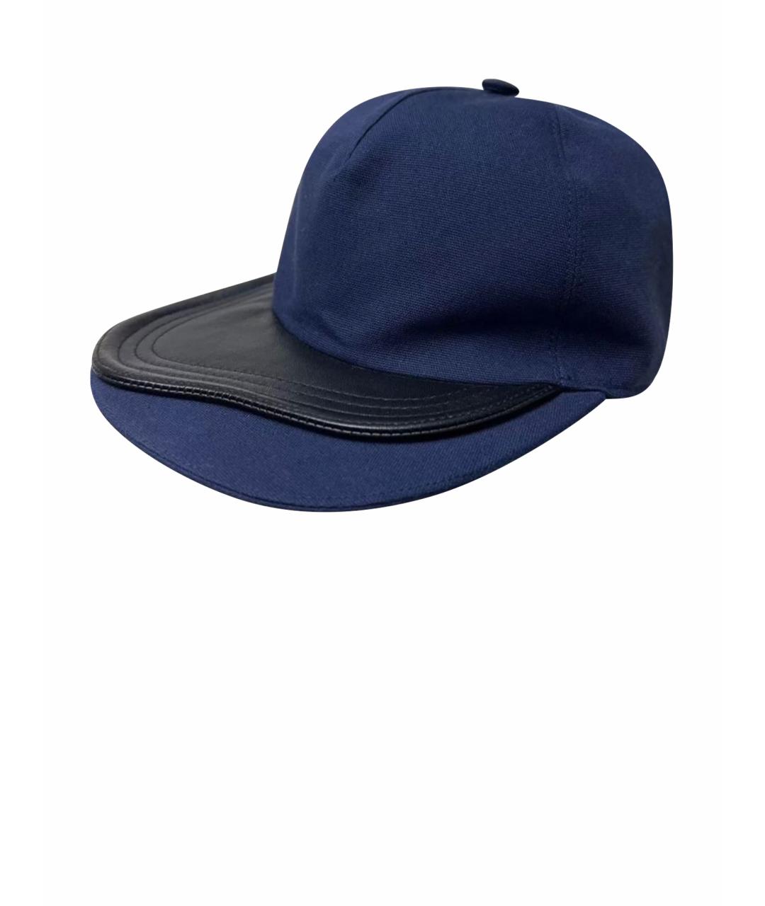 CHRISTIAN DIOR Темно-синяя хлопковая кепка/бейсболка, фото 1