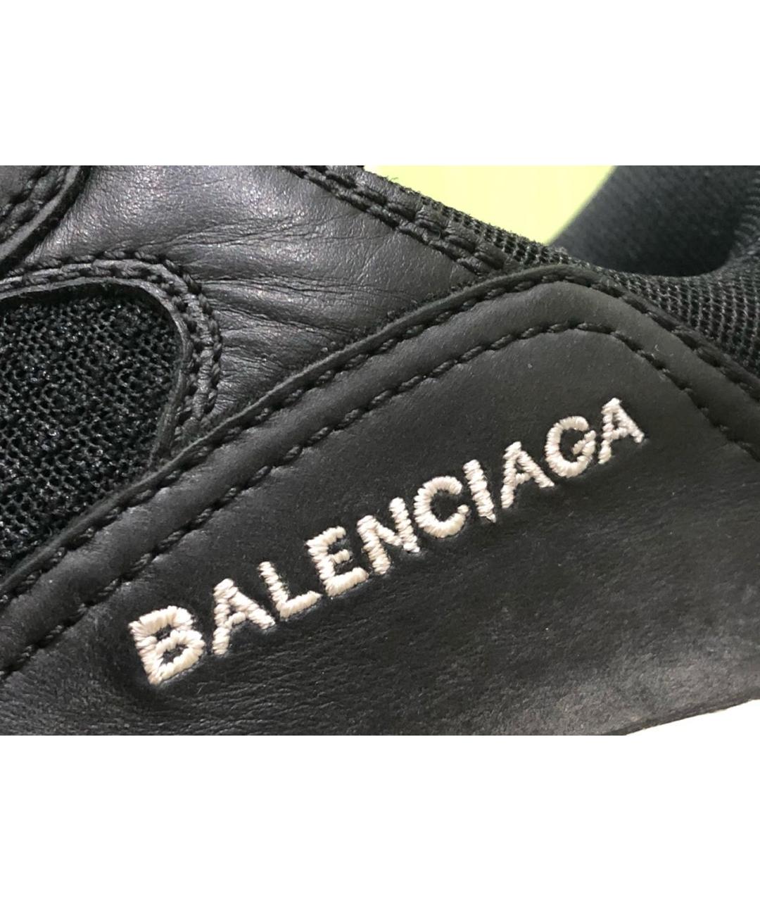 BALENCIAGA Черные текстильные низкие кроссовки / кеды, фото 8