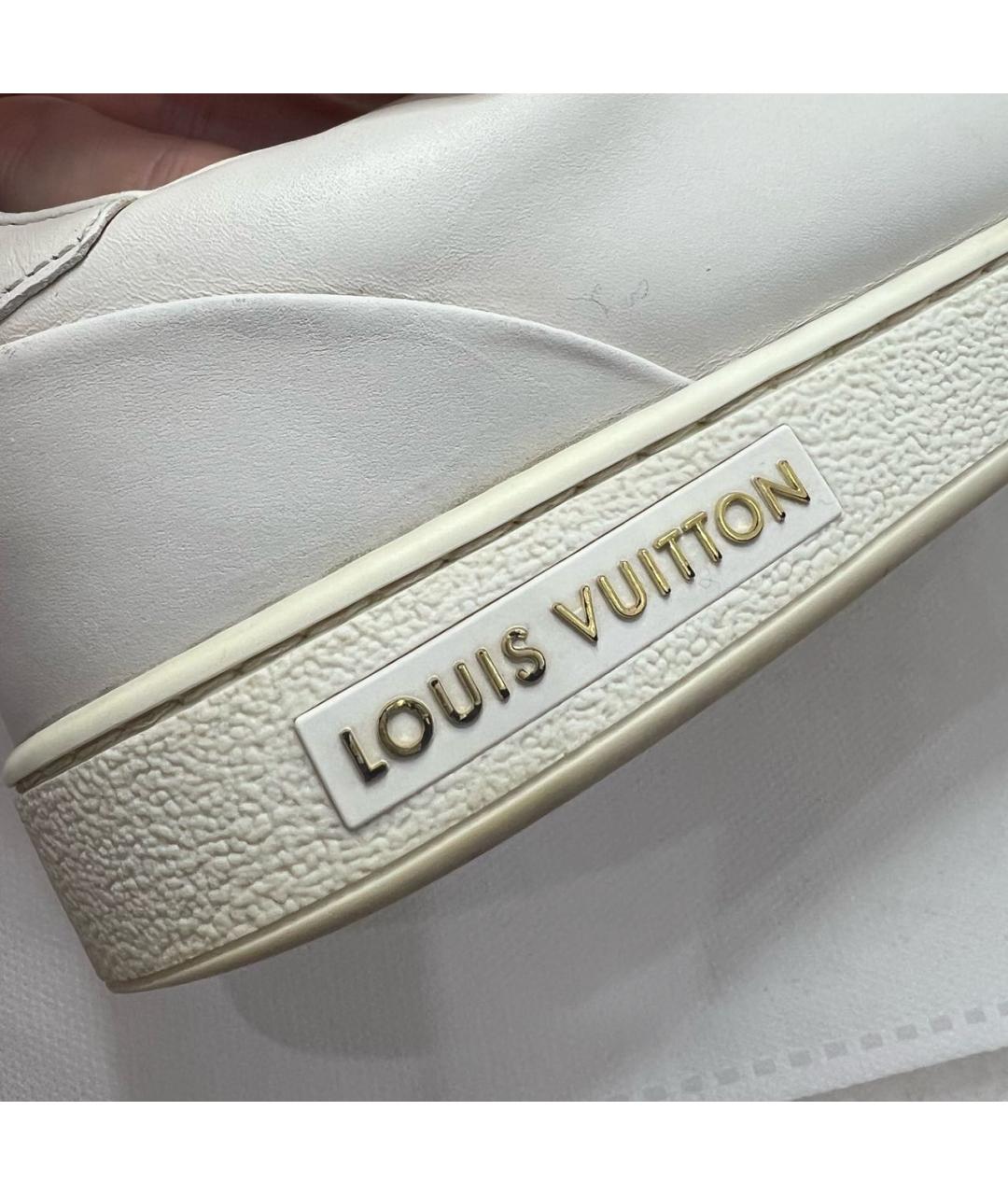 LOUIS VUITTON PRE-OWNED Белые кожаные кроссовки, фото 6