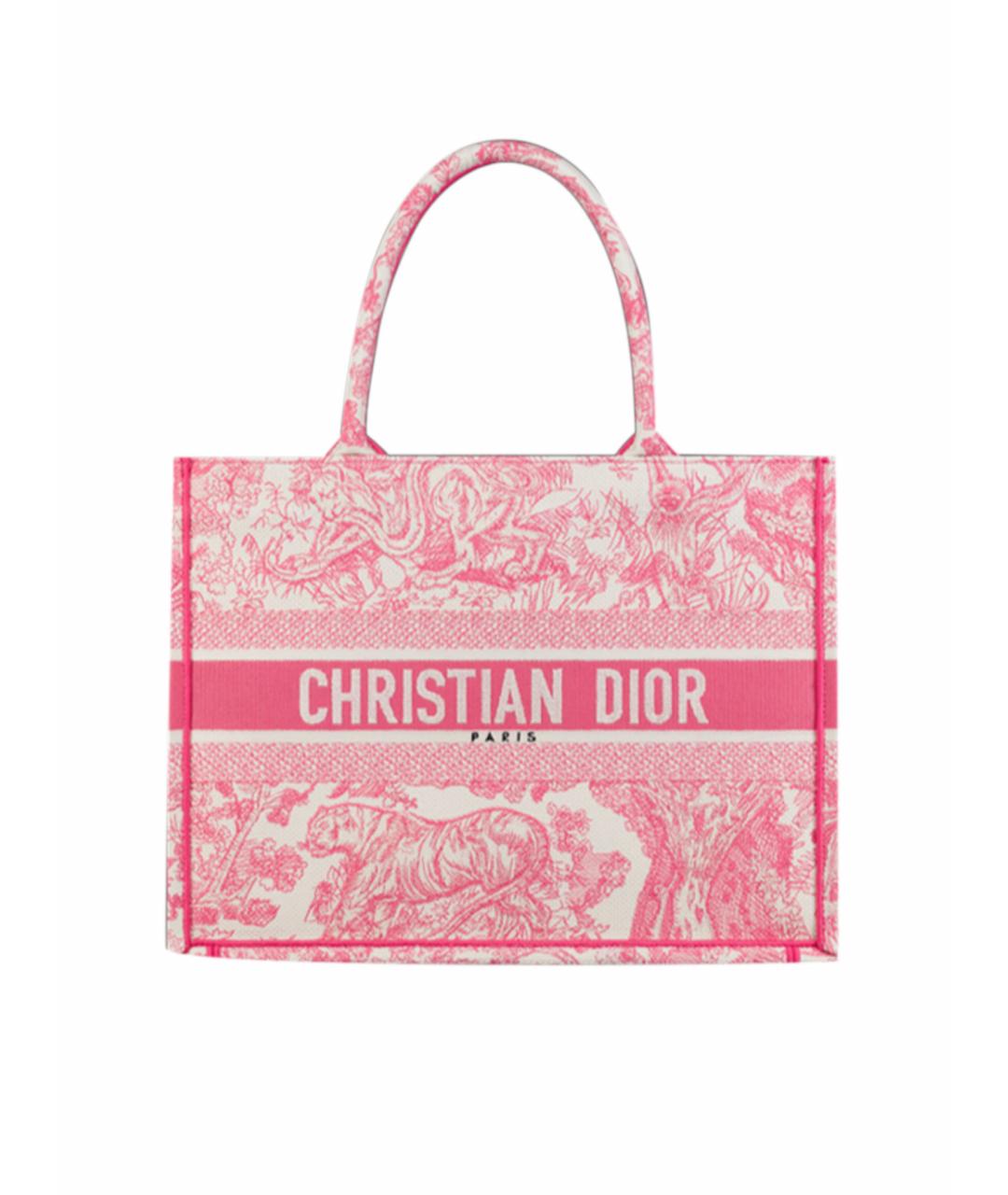 CHRISTIAN DIOR PRE-OWNED Розовая жаккардовая пляжная сумка, фото 1