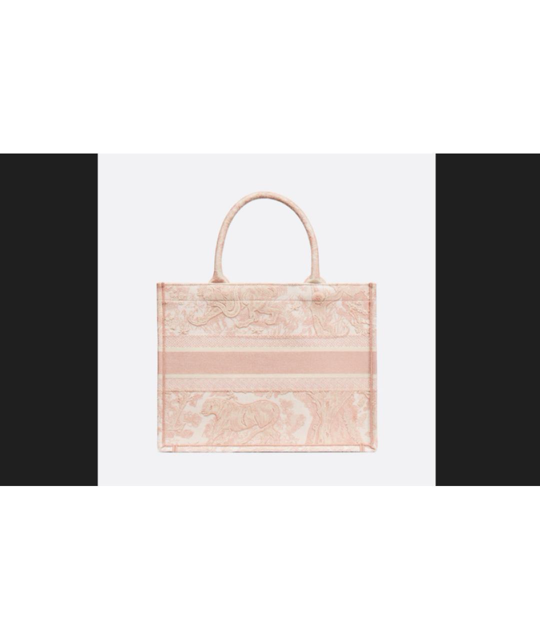 CHRISTIAN DIOR Розовая жаккардовая пляжная сумка, фото 2