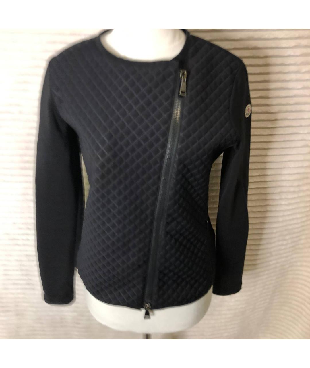 MONCLER Черная полиэстеровая куртка, фото 9