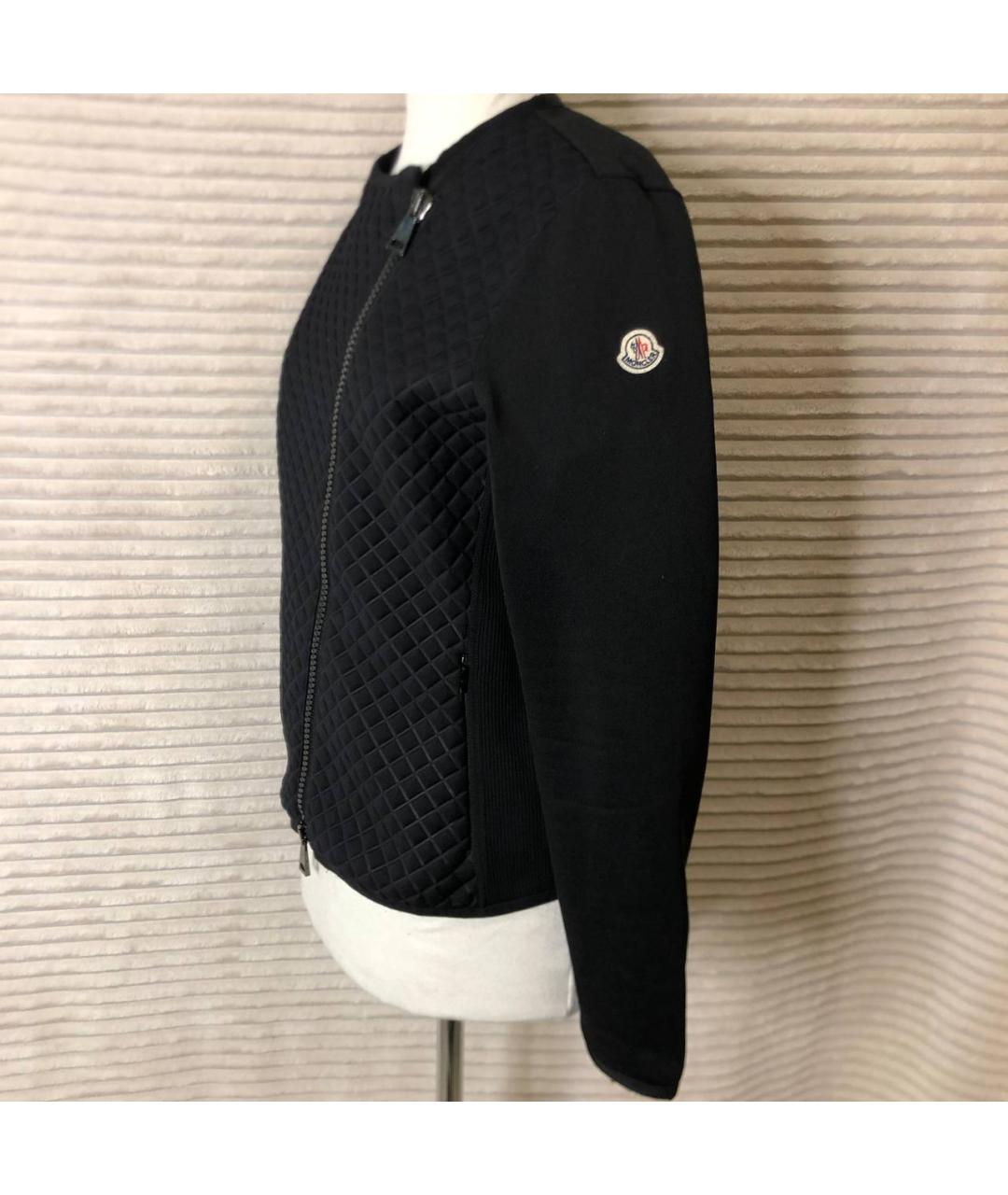 MONCLER Черная полиэстеровая куртка, фото 4