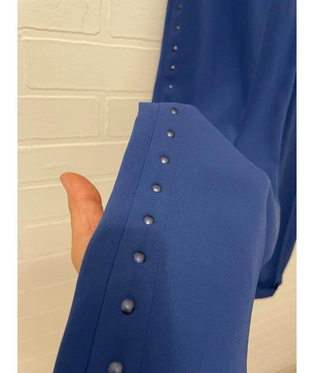 LIU JO Синие полиэстеровые брюки узкие, фото 6