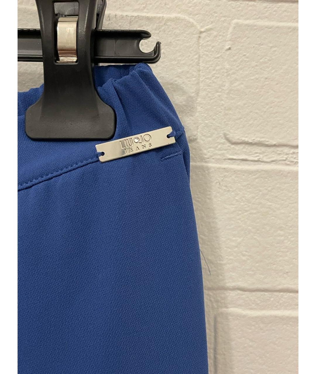 LIU JO Синие полиэстеровые брюки узкие, фото 4