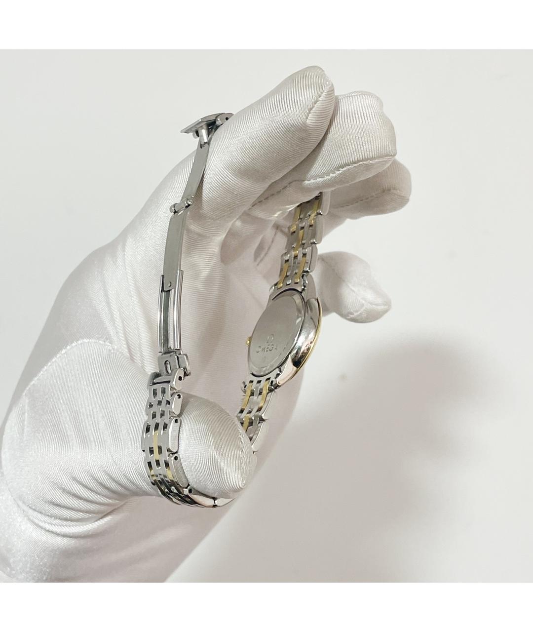 OMEGA Белые часы из желтого золота, фото 6