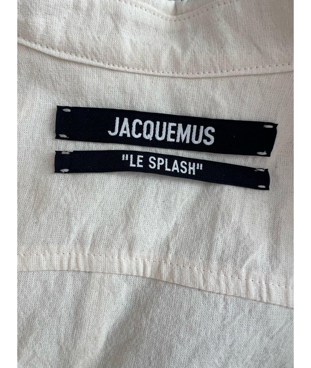 JACQUEMUS Белое хлопковое повседневное платье, фото 6