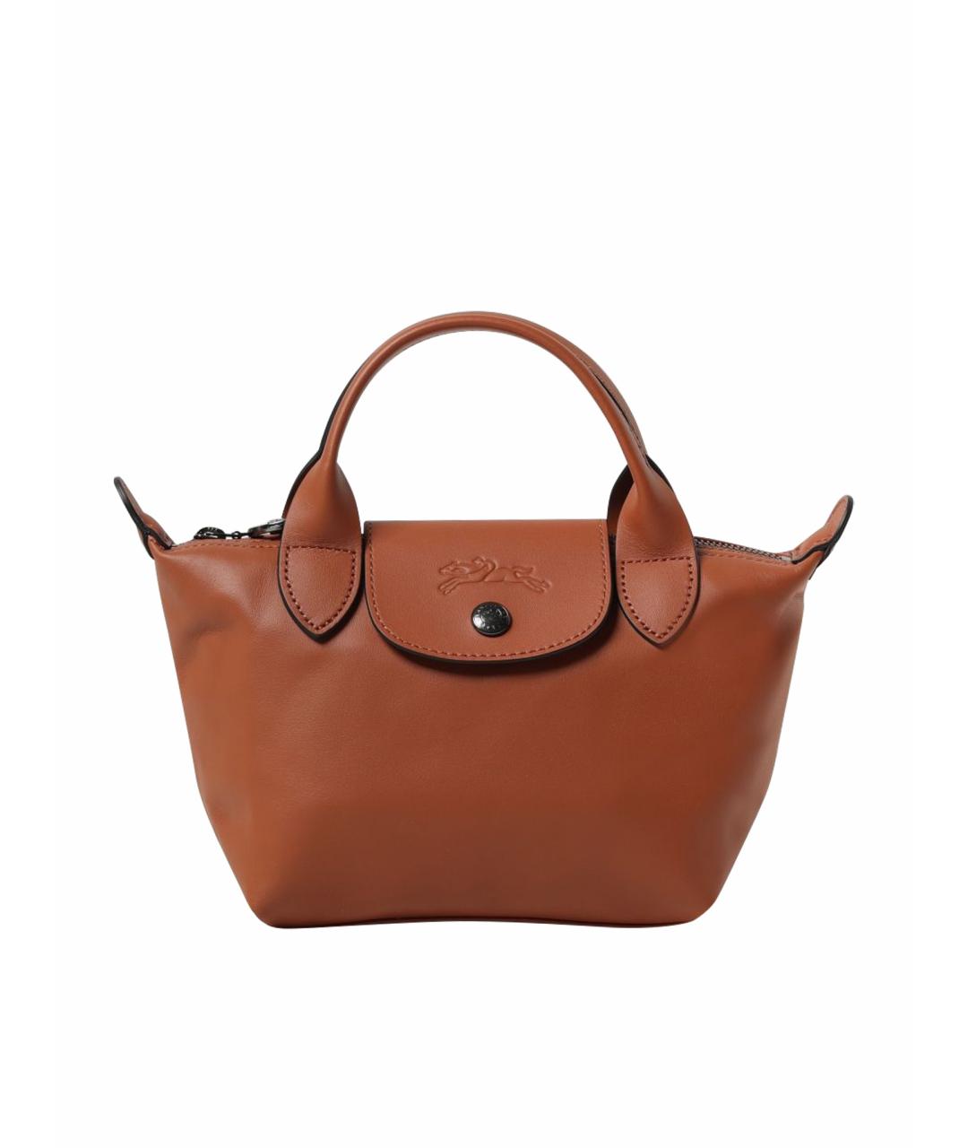 LONGCHAMP Коричневая кожаная сумка через плечо, фото 1