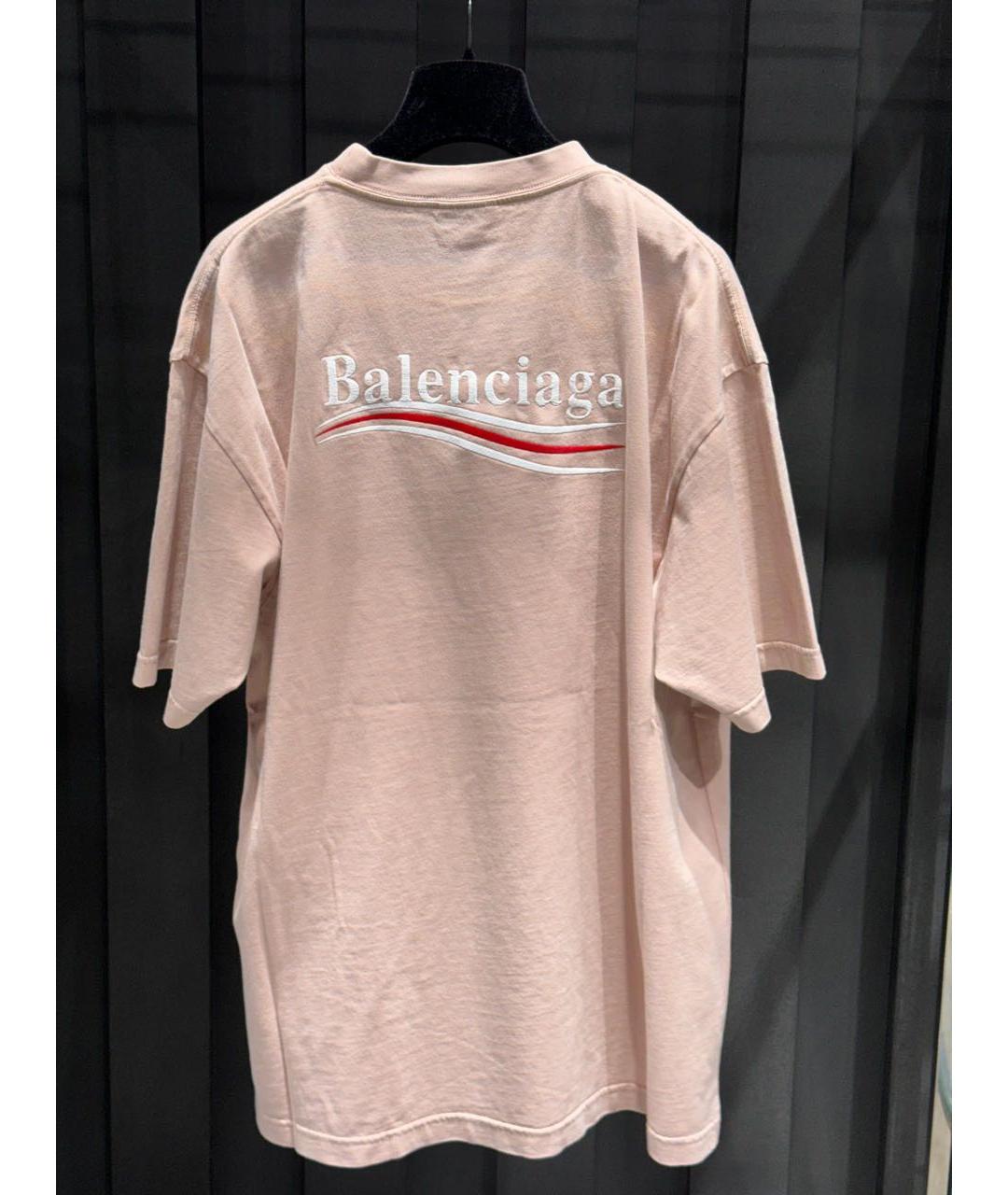 BALENCIAGA Розовая футболка, фото 2