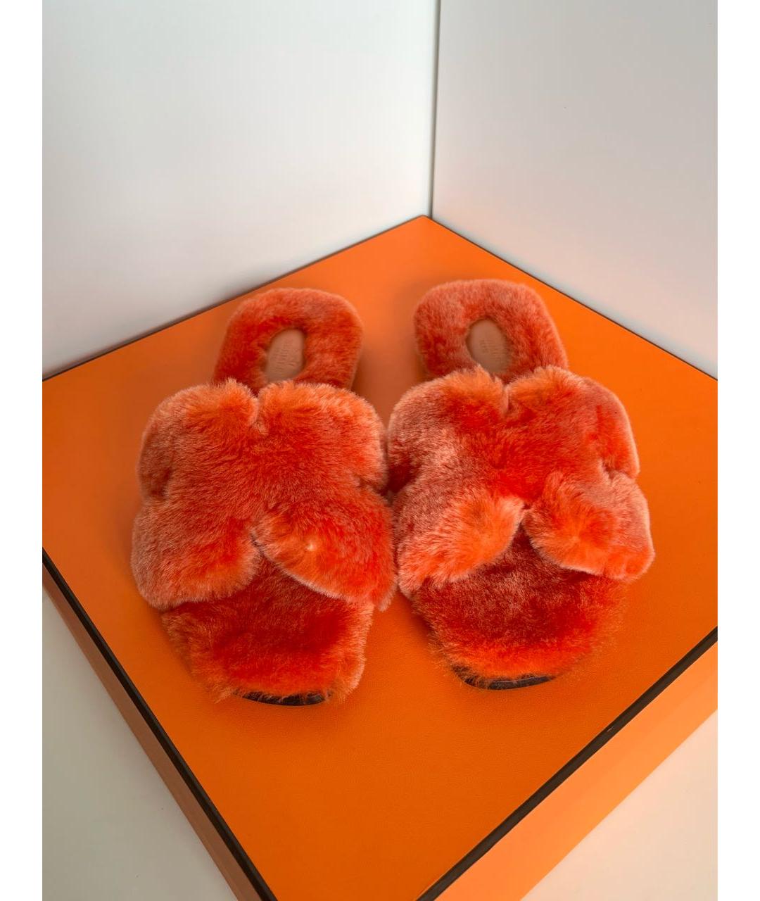 HERMES PRE-OWNED Оранжевое шлепанцы, фото 2