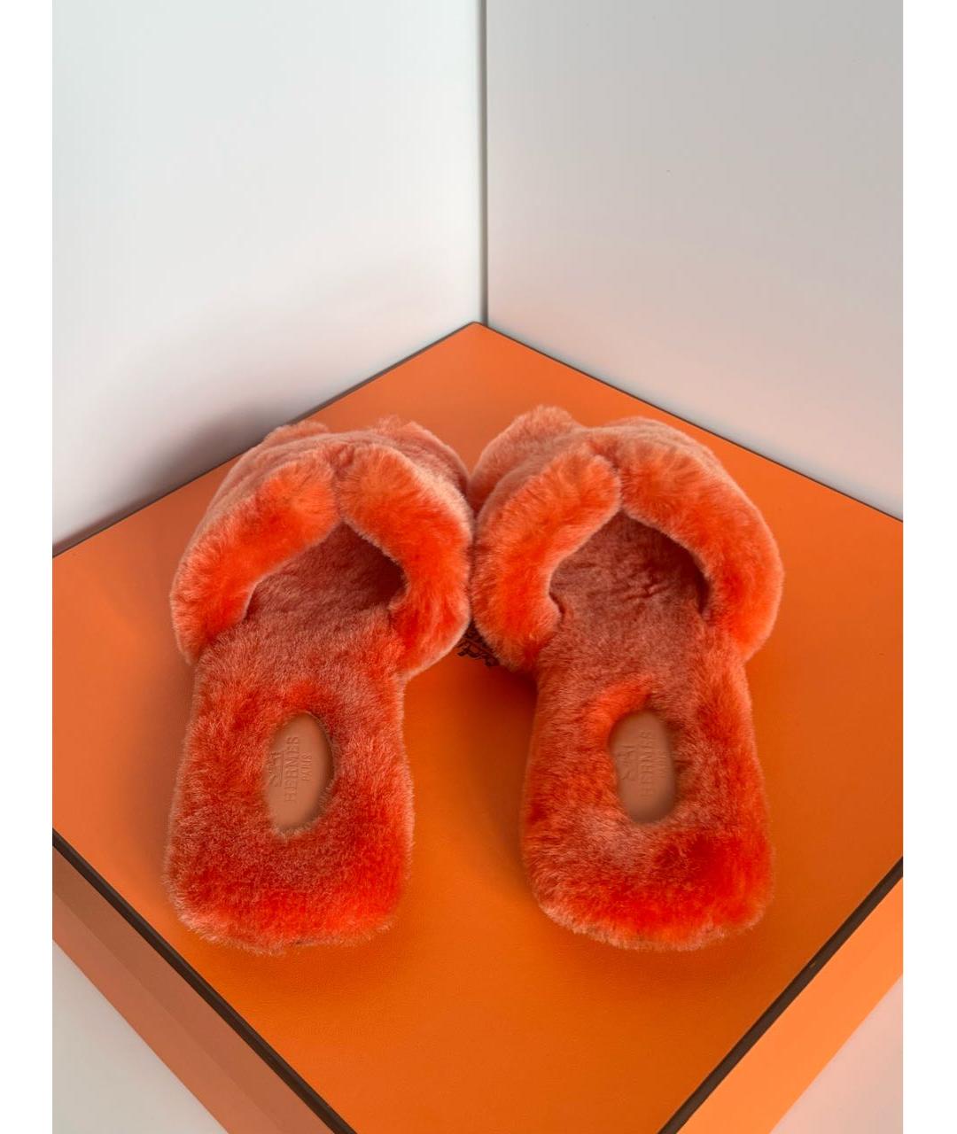 HERMES PRE-OWNED Оранжевое шлепанцы, фото 3