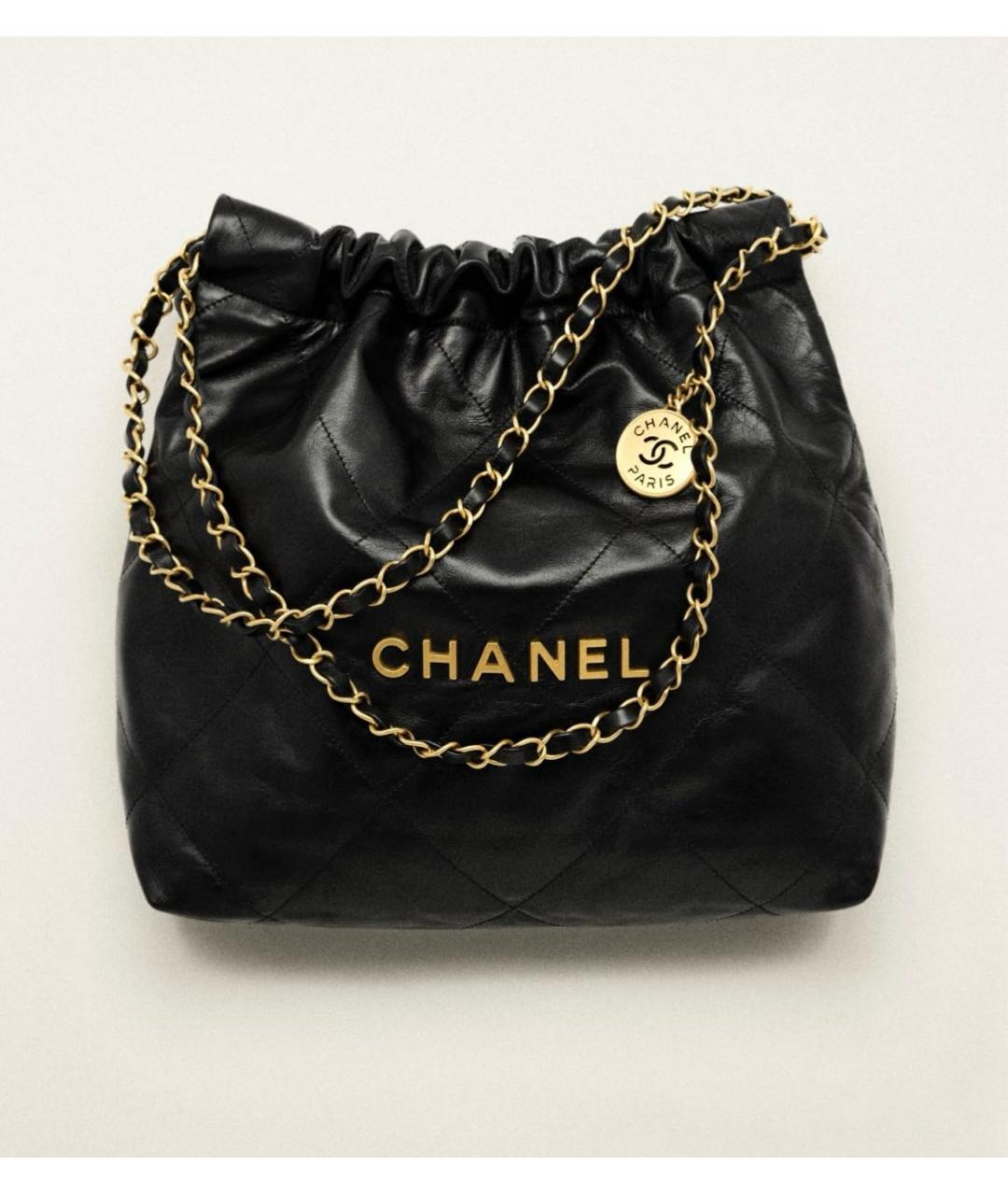 CHANEL PRE-OWNED Черная кожаная сумка с короткими ручками, фото 1