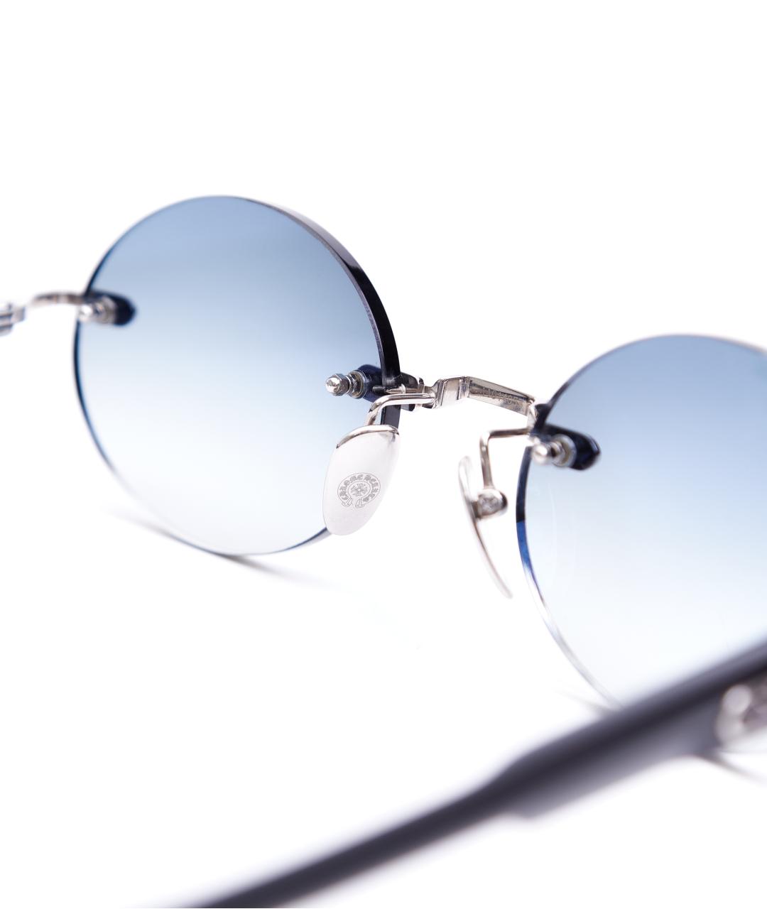 CHROME HEARTS Голубые металлические солнцезащитные очки, фото 6