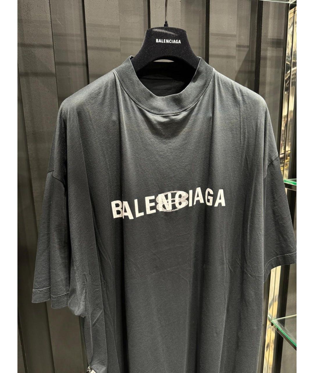 BALENCIAGA Серая футболка, фото 2