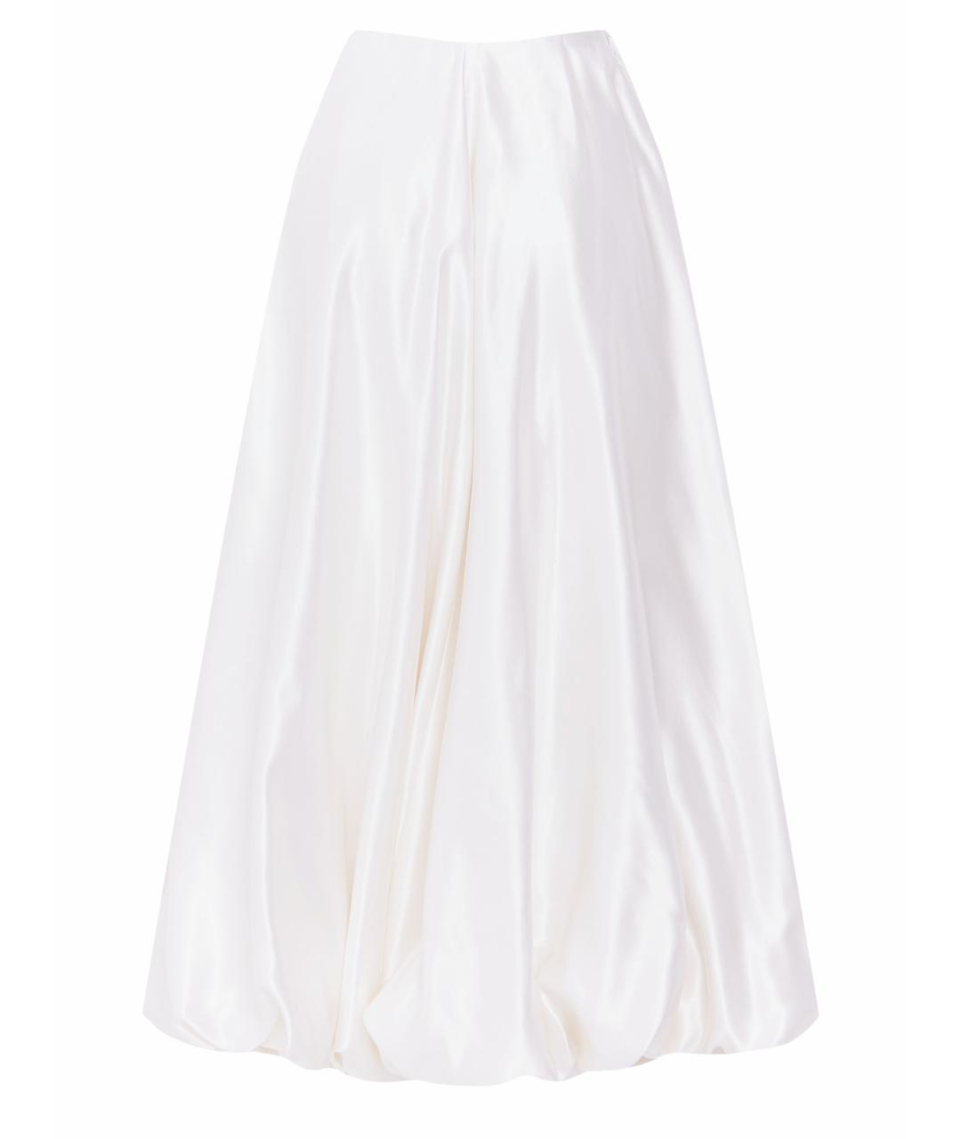 PERVERT Белая шелковая юбка миди, фото 2