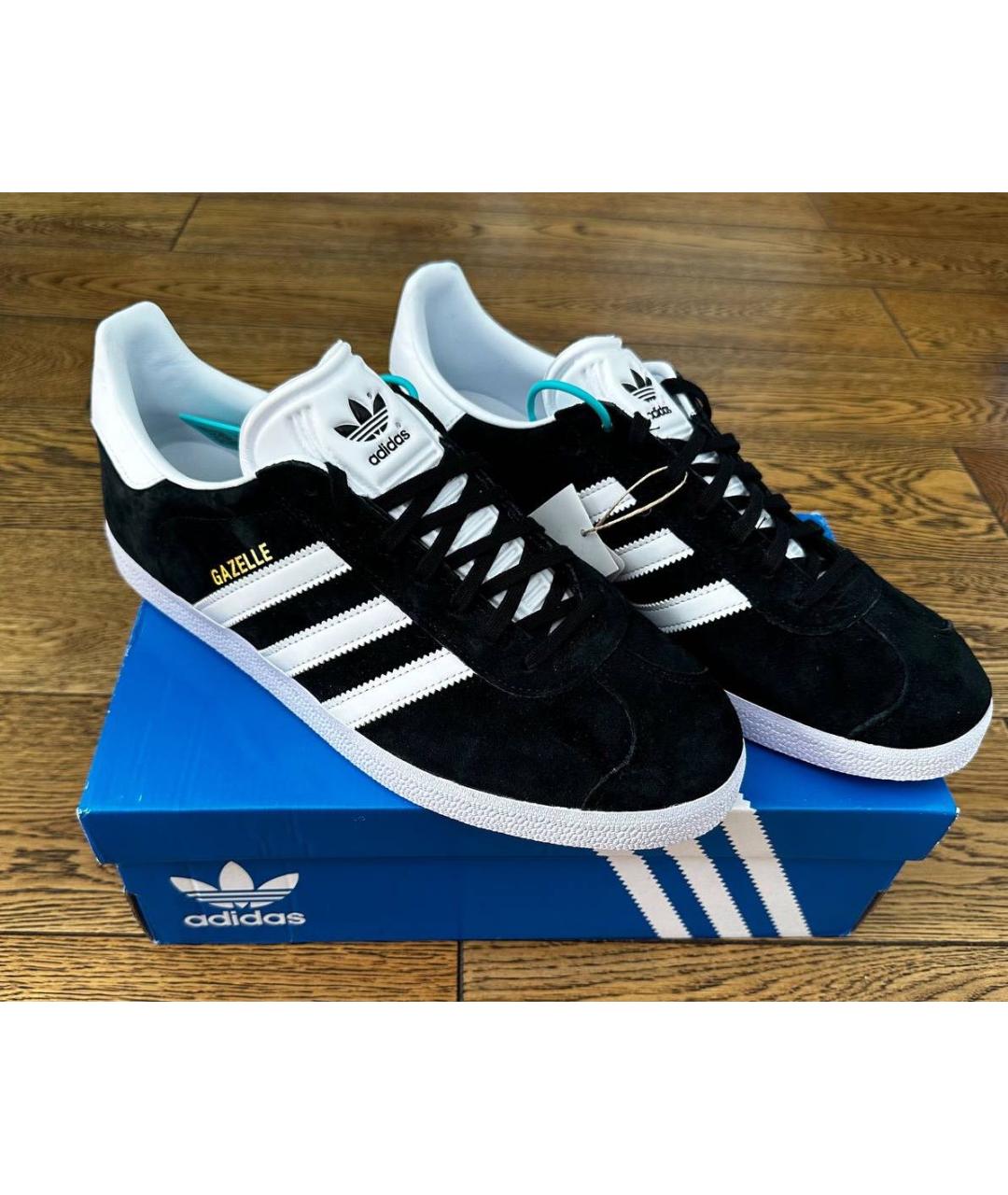 ADIDAS Черные замшевые низкие кроссовки / кеды, фото 3