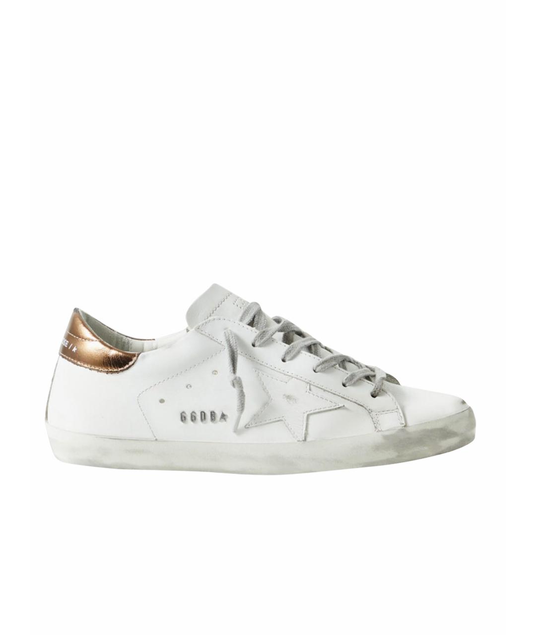 GOLDEN GOOSE DELUXE BRAND Белые кожаные кеды, фото 1