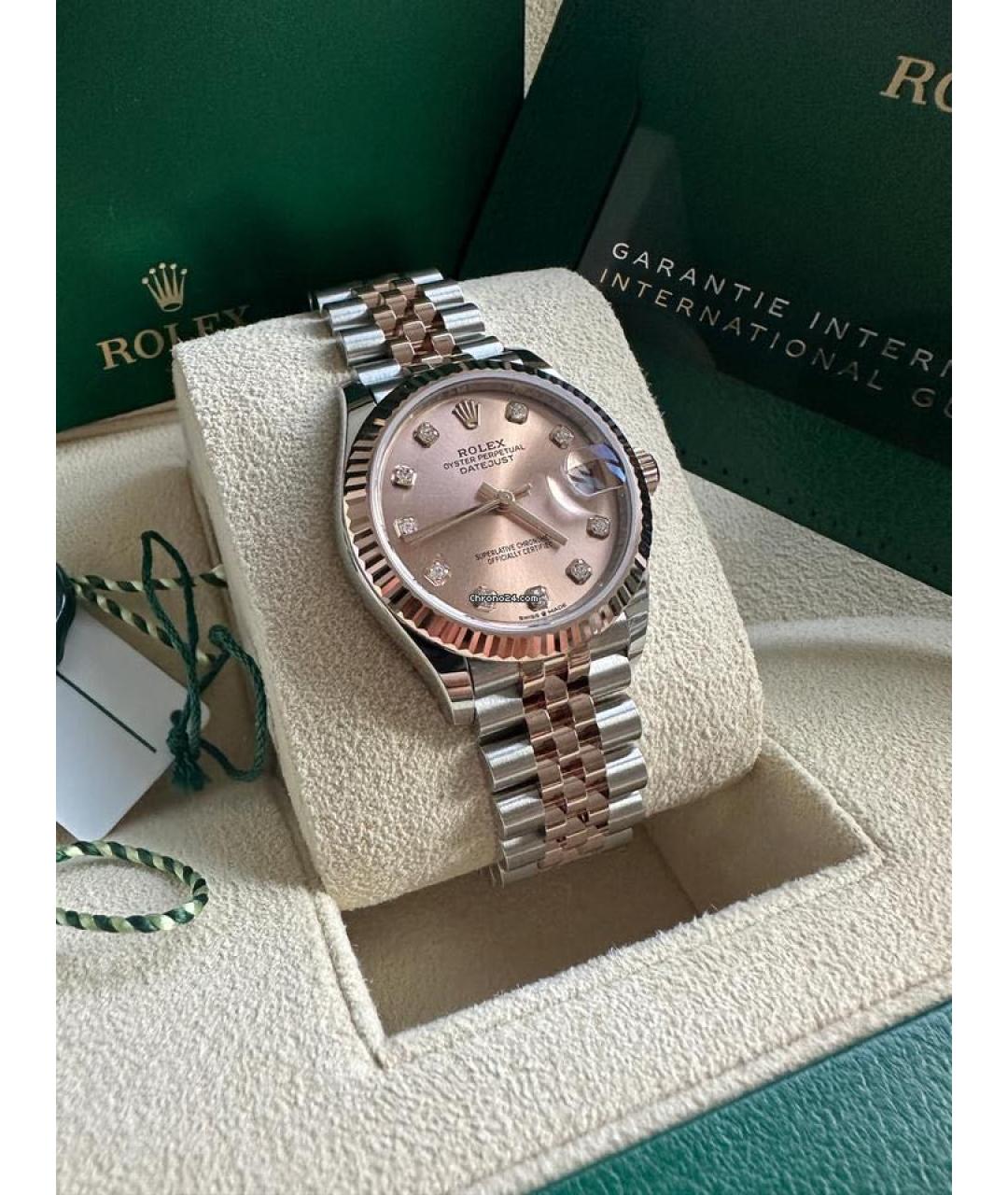 ROLEX Коралловые часы из розового золота, фото 2