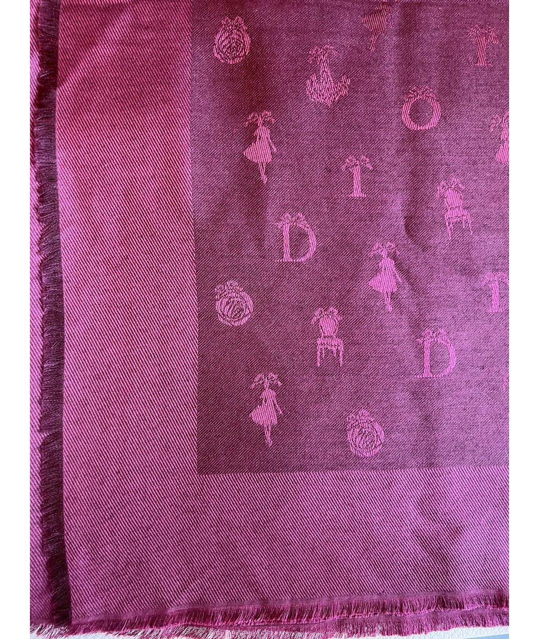 CHRISTIAN DIOR PRE-OWNED Фиолетовый платок, фото 4